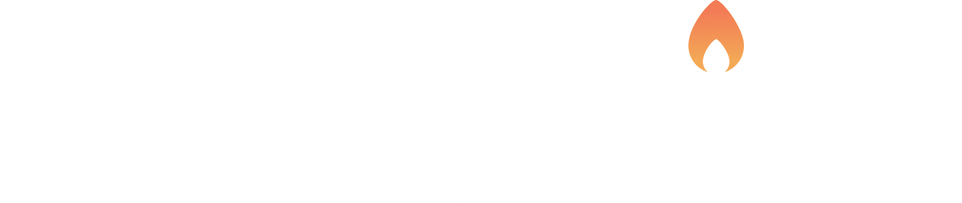 Campfire reversed logo — Place on #1C1334 or #262F56. Use for all dark video scenes.